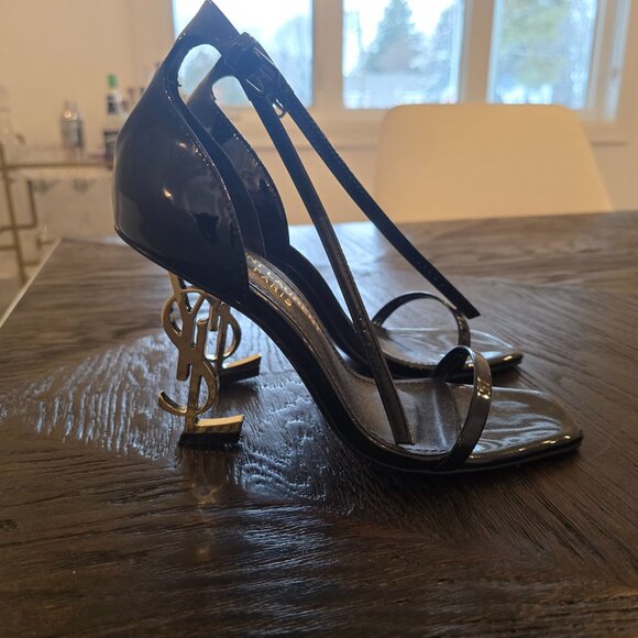 Saint Laurent Opyum Heels – Black Patent Leather – Size 37 – Authentic - Picture 4 of 7